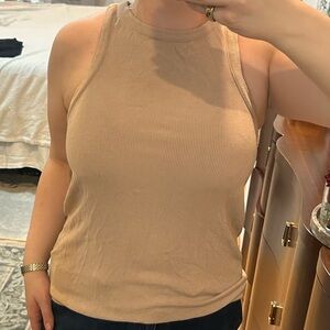 Reiss Beige Sleeveless Tank Top